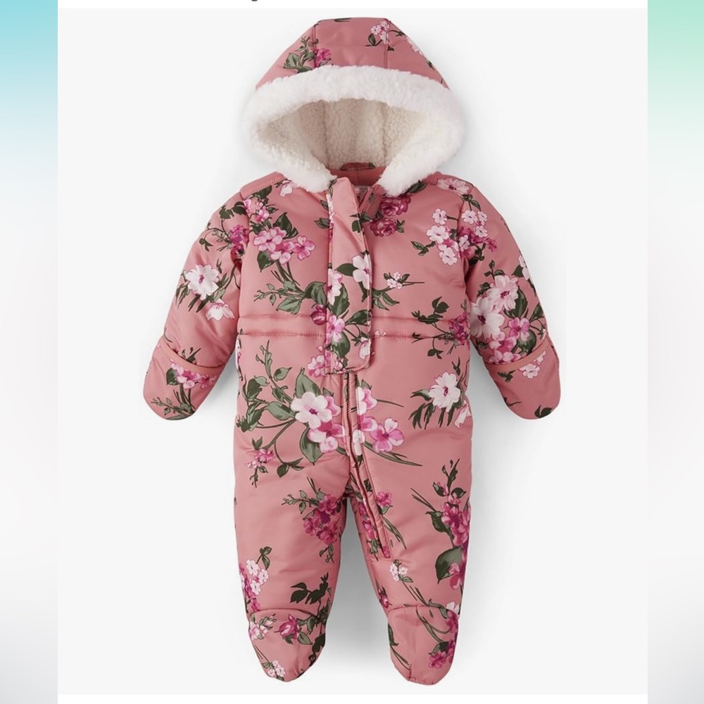 Floral Pink Kids The Children’s Place Snowsuit NWT 0-3months